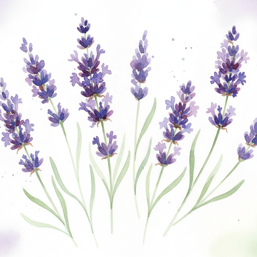 Lavender Watercolor painting